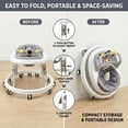 thumbnail image 5 of Baby Walker with Music and Lights ,Foldable Baby Activity Center with Wheels for Infant Boys Girls 6-18 Months,Grey, 5 of 7