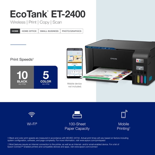 Epson EcoTank ET-2400 Wireless Color All-in-One Cartridge Epson EcoTank ET-2400 Wireless Color All-in-One Cartridge