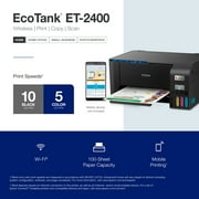 Epson EcoTank ET-2400 Wireless Color All-in-One Cartridge-Free Supertank Printer with Scan and Copy