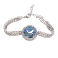 thumbnail image 1 of Ocean White Bird mar foto Pulsera de tobillera de cadena de tenis, joyería de diamantes, 1 of 3