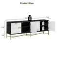 thumbnail image 2 of Boyel Living Modern TV Stand for Up to 80" TV, 4 Door Sideboard Buffet Cabinet TV Media Stand with Storage Cabinet for Living Room, Bedroom, White, 2 of 10