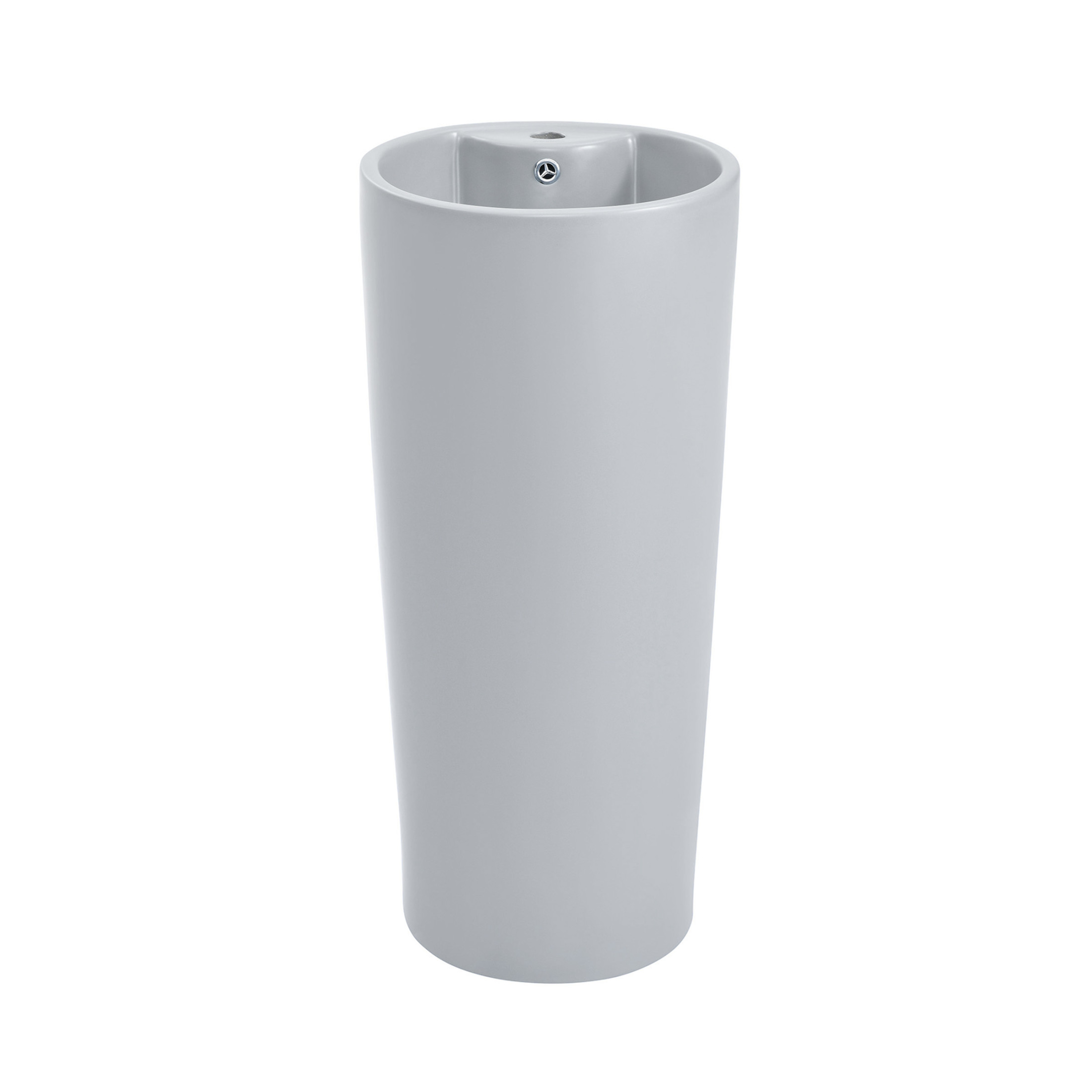 Monaco Circular Basin Pedestal Sink Matte Gray