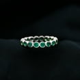 thumbnail image 3 of Rosec Jewels Natural Emerald Eternity Ring for Women - AAA Quality - Emerald Stackable Ring - Ready to Gift with Jewelry Box, 18K White Gold, US 12.00, 3 of 6