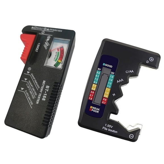 OHLGT Universal Battery Tester for AA AAA C D 1.5V 1.2~4.8V 9V Button Cell Batteries,Household Battery Life Level Testers (Model BT-168 BT-866)