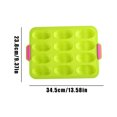 thumbnail image 4 of Advancent 12 rejillas molde Madeleine silicona antiadherente bandeja para hornear pasteles microondas bandeja para hornear con orejas portátiles Herramientas y accesorios para hornear verde Advancent HA8482-02B, 4 of 6