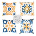 thumbnail image 5 of Juego de 4 Fundas de Almohada Impermeables para Exteriores,18.0x18.0 Pulgada,Fundas Almohada Decorativas con Flores Mandala,Fundas de Almohada con Geométrico Estilo Bohemio, 5 of 5