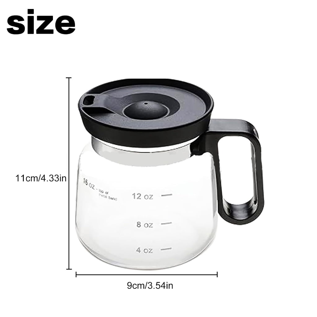 lanema 16Ounce Glass Coffee Cup With Secure Cover And Nonslip Grip Ideal For Teas Juice Or Espressos Drink