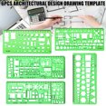 thumbnail image 2 of 6 Pcs Architect Multi Purpose Drawing Template Set House Plan Interior Design and Furniture Drafting Tool Ruler, 2 of 7