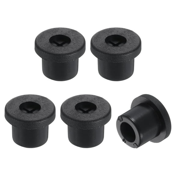 Uxcell 5 Pack Cable Cord Grommet, 3/8 Inch (10mm) Desk Grommet Flexible Rubber Grommets Wire Hole Cover Pass Through for Office Computer Desk Wire Organizer, Black