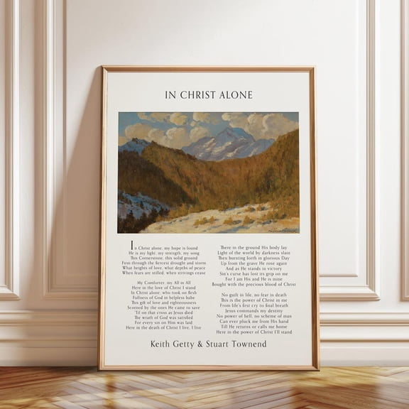 In Christ Alone Hymn Wall Art Print