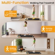 Akluer Dual-Function Treadmill with Incline, 2.5HP Motor, Running & Foot Massage, 330lbs Capacity, Adjustable Speed (0.6-4.0 MPH), LED Display