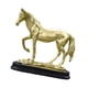thumbnail image 4 of Escultura de caballo, adorno de mesa, estatua creativa de animal coleccionable para dormitorio Oro, 4 of 9