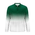 thumbnail image 5 of Fnnxeal Mens Polo Shirts Button Casual Long Sleeve Fall Winter Collared Green Lightweight Polos Shirts for Men Size M, 5 of 5