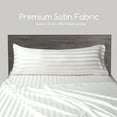 thumbnail image 4 of MR&HM Satin Body Pillow Case, Satin Body Silk Pillowcase for Hair and Skin,20x54, Ivory Striped, 4 of 5