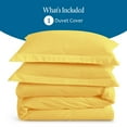 thumbnail image 4 of Gold Queen ( 90" x 90" ) Size 100% Cotton Duvet Cover, 800 Thread Count, Stripe Pattern, 1-Piece Comforter Cover with Zipper Closure – Hotel Quality, All-Season, 4 of 5
