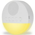 thumbnail image 1 of White Noise Machine 1200mAh Lightweight Mini Sleep Sound Machine with 20 Sounds and Night Light Portable Natural Soothing Sound Sleep Aid Machine 3 Timer, 1 of 8
