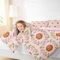 thumbnail image 3 of Erosebridal Teens Orange Basketball Twin Bedding Sets 7-Piece,Kawaii Ribbon Bowknot Bedding Comforter Set for Kids Boys Girls,Pink Reversible,Breathable Home Decor, 3 of 6