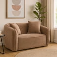 thumbnail image 7 of Benjara Keina Loveseat- 2 Accent Pillows- Modern Soft Brown Chenille- 57 Inch, 7 of 7