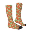 thumbnail image 3 of Haiem Hand Drawn Strawberry Socks, Funny Novelty Crazy Design Cotton Socks Sports Socks Knee High Socks For Men, Women,1Pairs - Gift For Working Friends, 3 of 9
