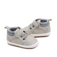 thumbnail image 5 of Siilsaa Baby Girl Crib Shoes Baby Toddler Soft Soled Comfortable Casual Sneakers With Straps Grey,0-6 Months, 5 of 5