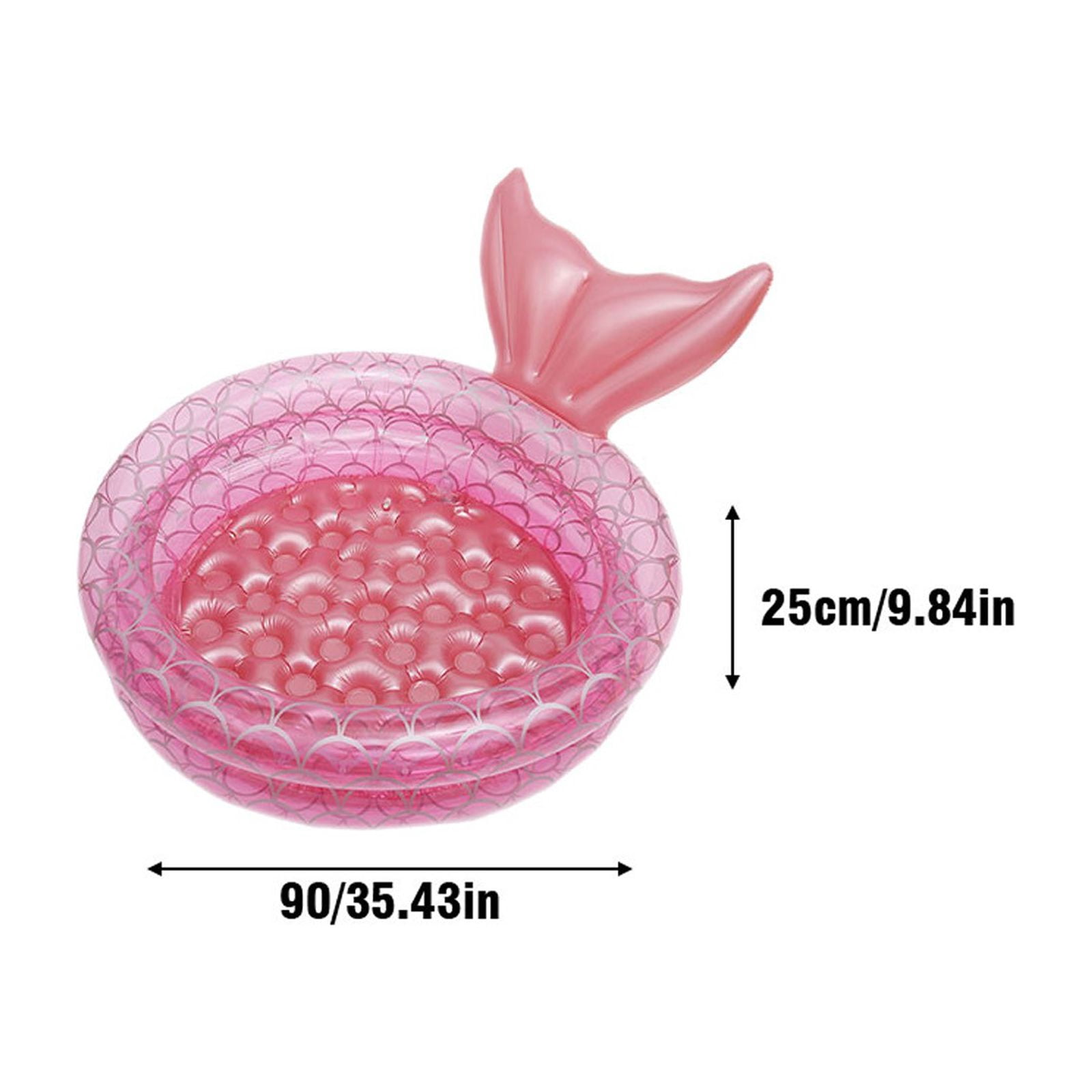 RUIG Inflatable Backyard Kiddie Mermaid Pools, Garden Round Swimming Pool for Kids, Kiddie Paddling Pool Indoor&Outdoor Baby Ball Pit Pool,Portable Inflatable Child/Children Little Pump Pool