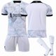 thumbnail image 1 of New Boys Kids Football Kit Short Shirt Sock Set Football liverpool away kit blank, 1 of 5