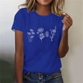 thumbnail image 2 of Tops de Ajuste Suelto para las Mujeres Sudadera Casual Impresa Manga Corta Cuello Redondo Superior, Poliéster, 2 of 4