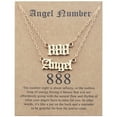 thumbnail image 1 of TopLLC Colliers & Pendentifs 2 Pcs Collier Ange Anglais & Chiffres Bijoux pour Femmes Plaqué Acier Inoxydable un Collier, 1 of 1
