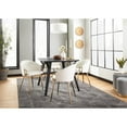 thumbnail image 4 of LumiSource Gold Metal, White PU Claire Chair - Set of 2, 4 of 13