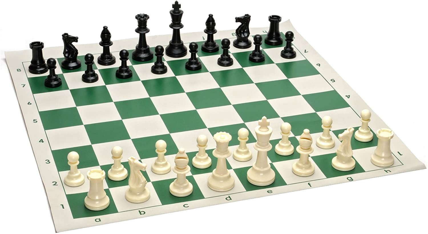 Yellow Mountain Imports, Set Scacchi Arrotolabile Staunton Regolare da Torneo (49 centimetro), Gioco da Tavolo con Borsa Viaggio, e 2 Regine Extra