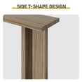 thumbnail image 5 of 42 Inch Oak Entryway Console Table, T-Leg MDF Table with 3D Paper Laminate, Narrow Table for Hallway Living Room, 5 of 9