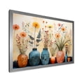 thumbnail image 2 of Designart "Watercolor Depiction of Floral Pottery in Blue IV" Geometric Framed Wall Art Decor - Bohemian Blue Boho Pottery Living Room Framed Canvas Art, 2 of 6