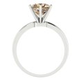 thumbnail image 4 of 2 ctw Solitaire Anniversary Ring for Women | Round Cut Yellow Moissanite | Hyperallergenic Solid 14K White Gold, 4 of 5