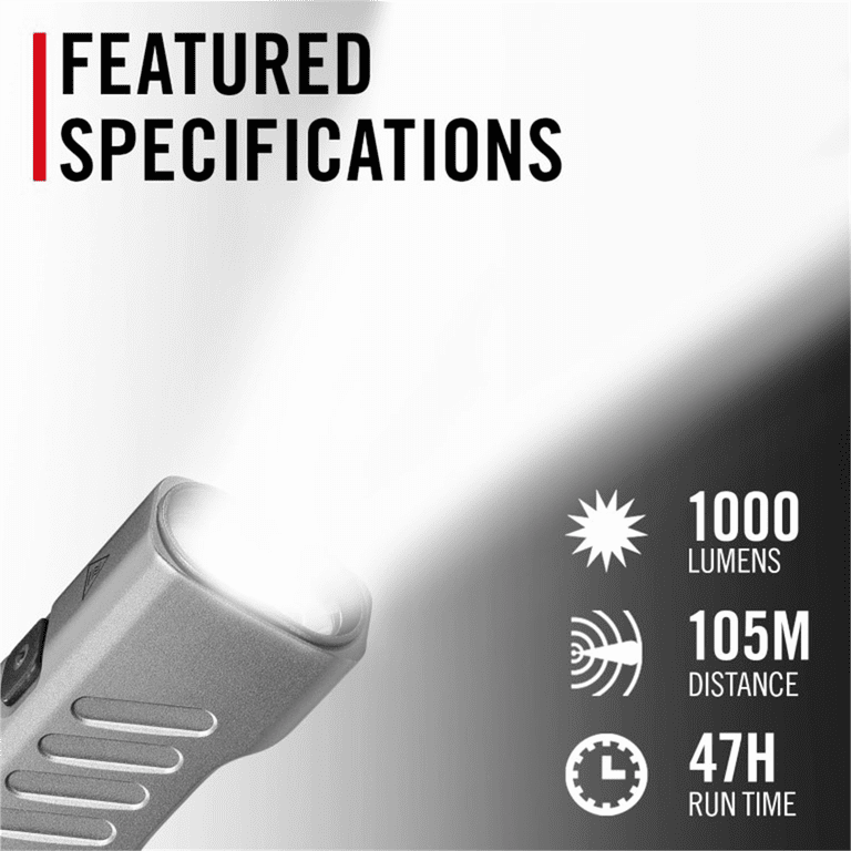 COAST Slayer Pro Laser Flashlight - Silver, 1000 Lumen - Walmart.com