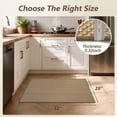 thumbnail image 2 of SIXHOME 20" x 32" Kitchen Rug and Mat Nonslip Stripes Indoor Floor Rug Beige, 2 of 7