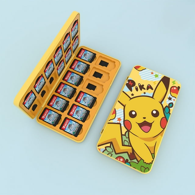 YSTINNG For Nintendo Switch Game Case with 24 Game Holder Slots and 24 SD Micro Card Slots for Nintendo Switch/Lite/OLED,Cute Cartoon Games Cartridge Cases B311-4309