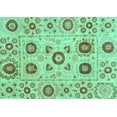 thumbnail image 1 of Ahgly Company Machine Washable Indoor Rectangle Abstract Turquoise Blue Modern Area Rugs, 5' x 8', 1 of 4