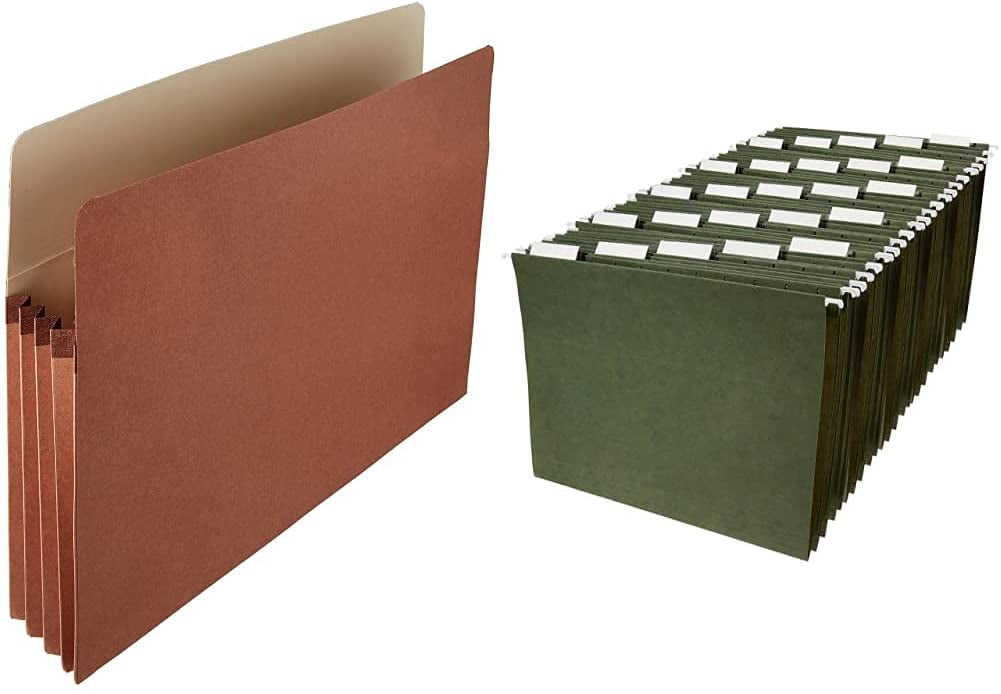 AmazonBasics Hanging File Folders Letter Size Charts Records Document
