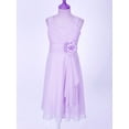 thumbnail image 3 of CHICTRY Girls Chiffon Sequins Birthday Party Proms Dress Pleated High-low Hem Flower Girls Dress Lavender-A 16, 3 of 6