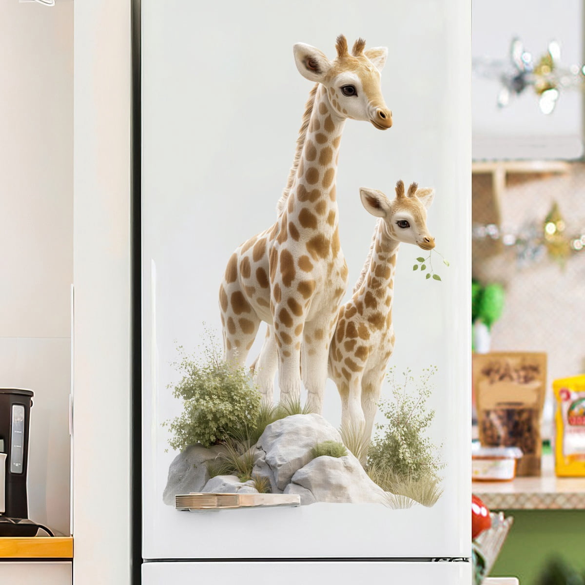Cute Animal Glass Decoration Stickers - Giraffe Prairie Window Stickers for Home Decor