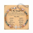 thumbnail image 6 of Faty-T Gifts for Women To My Daughter Cross Bracelet Faith Easter Catholic Religious Christian Jewelry, Meaningful Baptism Communion Natural Beads Bracelets, 6 of 96