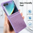 thumbnail image 4 of Compatible Motorola Razr Plus Case 2023 Crystal,Bling Motorola Razr+ 2023 Case with Screen Protector,Luxury Protective Phone Case for Motorola Razr Plus 2023 Case Motorola Razr 40 Ultra Purple, 4 of 7