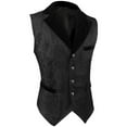thumbnail image 2 of Luxalzxs Men Victorian Suit Vest Sleeveless Slim Court Gown Jacquard Paisley Vest Vintage Gothic Steampunk Vest Medieval Waistcoat, 2 of 5