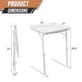 thumbnail image 2 of OSM 22" Adjustable Tilting TV Tray Table Dinner on Bed or Sofa, Comfortable Folding White Table with 3 Tilt Angle Adjustments, 2 of 9