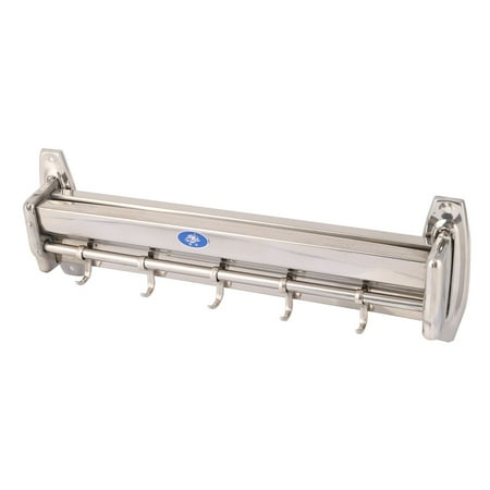 Utensil Wall - Kitchen Stainless Steel Wall Mounted 5 Hooks Utensil Rack Hanger Holder