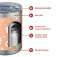 thumbnail image 4 of 12oz Tumblers Peach Daisy Flower White Blooms Pattern Vacuum Insulated Stainless Steel Travel Tumbler Cups Mug with Lid and Straw for Beer,Coffee,Beverages with Cleaning Brush for Cold & Hot Drinks, 4 of 5