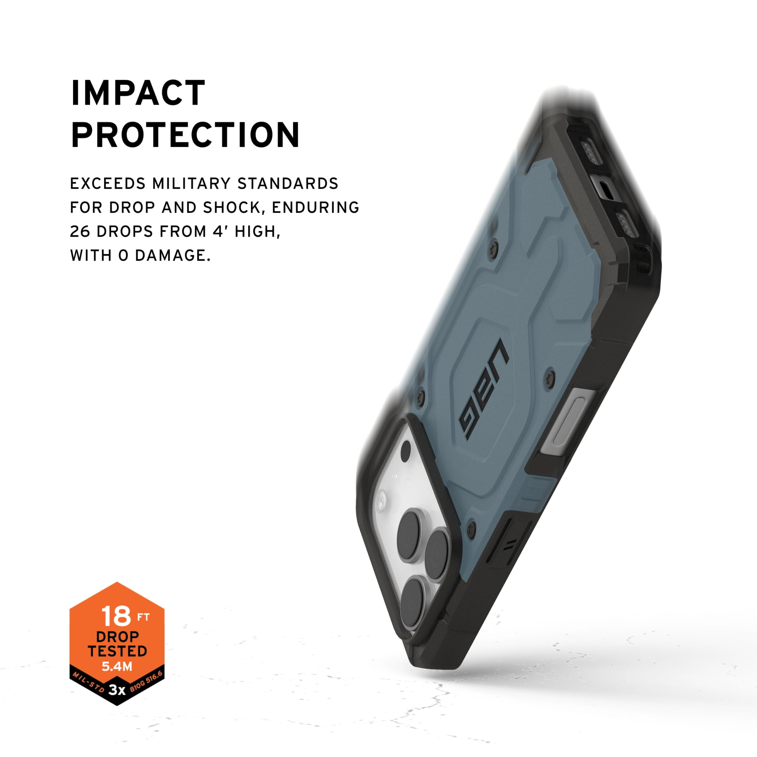 UAG iPhone 17 Pro Case Pathfinder - Compatible with MagSafe Military Grade Protective Cover, Cloud Blue