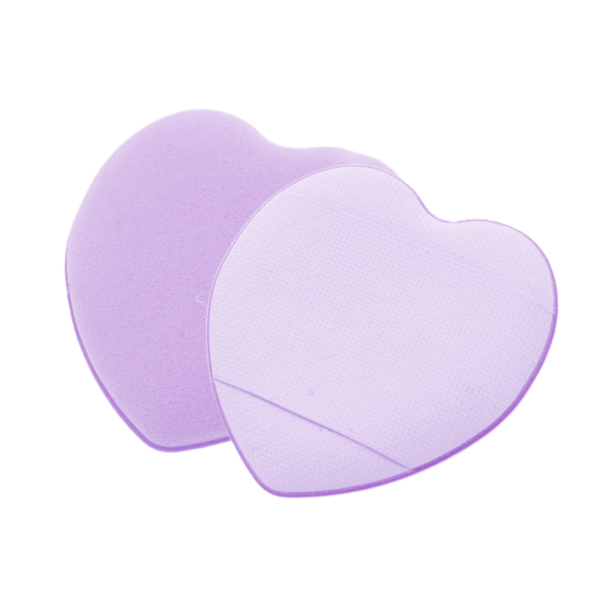Unique Bargains 5 Pcs Heart-Shaped Face Makeup Sponge for Travel Purple