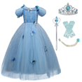 thumbnail image 1 of Disfraz de princesa para niña, disfraz de carnaval, ropa de fantasía para niños, para Halloween, cumpleaños, disfraces, vestido de Navidad Fivean unisex, 1 of 2
