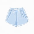 thumbnail image 5 of NOLDARES Kid Toddler Girl Clothes Summer Ruffle Sleeve Figure Graphic Shirt + Shorts Summer Outfits Set(Sky Blue,5-6 Years), 5 of 6